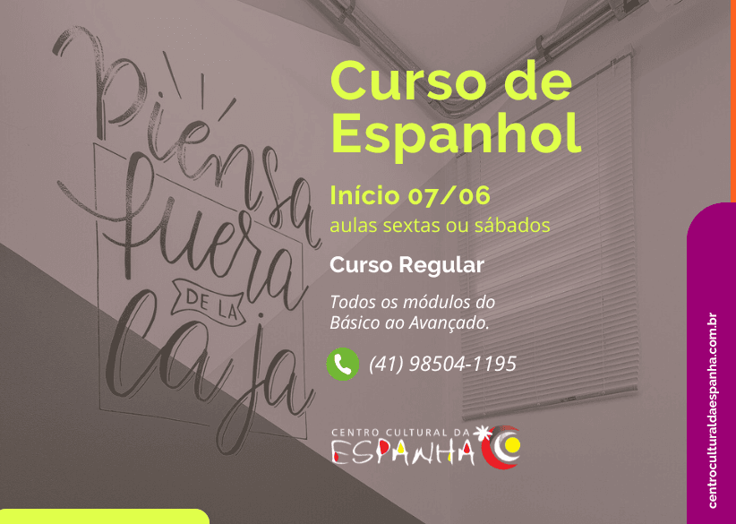 INÍCIO IMEDIATO - TURMAS NOVAS ESPANHOL