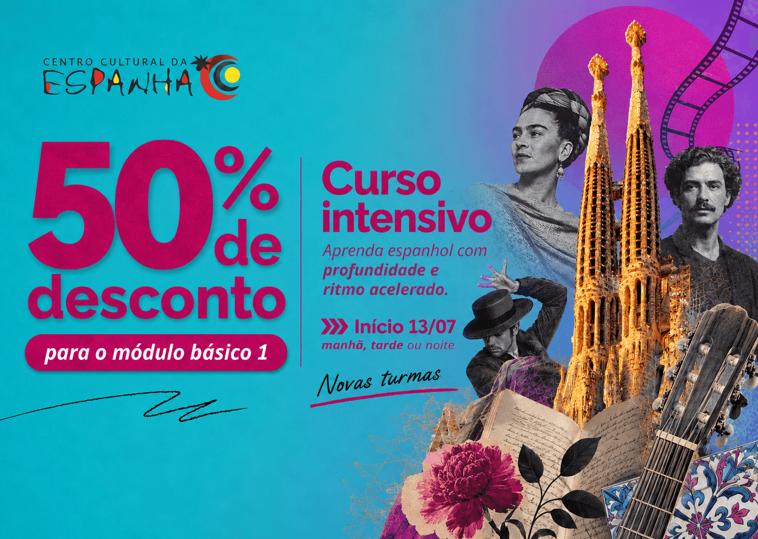 curso espanhol 50%